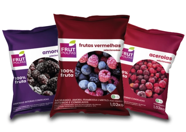 Linha de frutas congeladas Frut Polpas